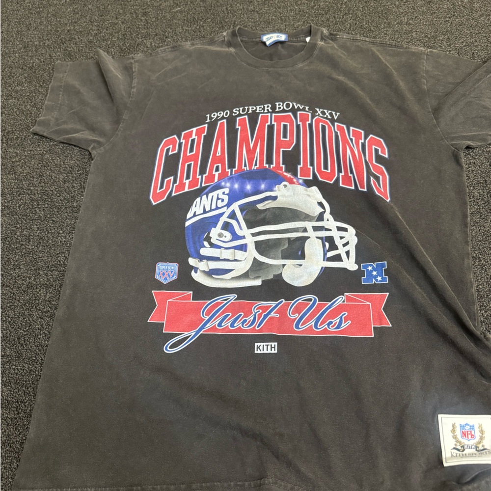 Kith Sports Black T-Shirt with NFL Logo